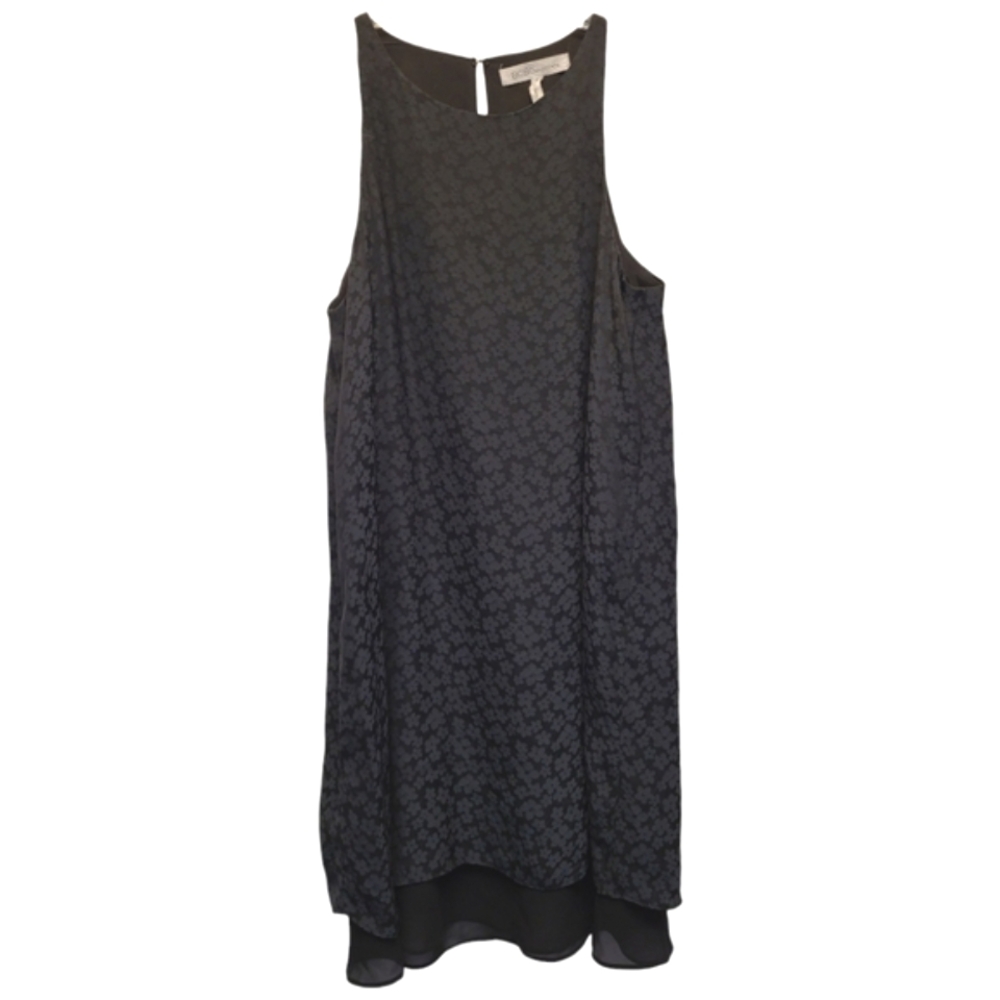 BCBGeneration Black Sleeveless Floral Shift Dress Lined - Size 0 (Tall)